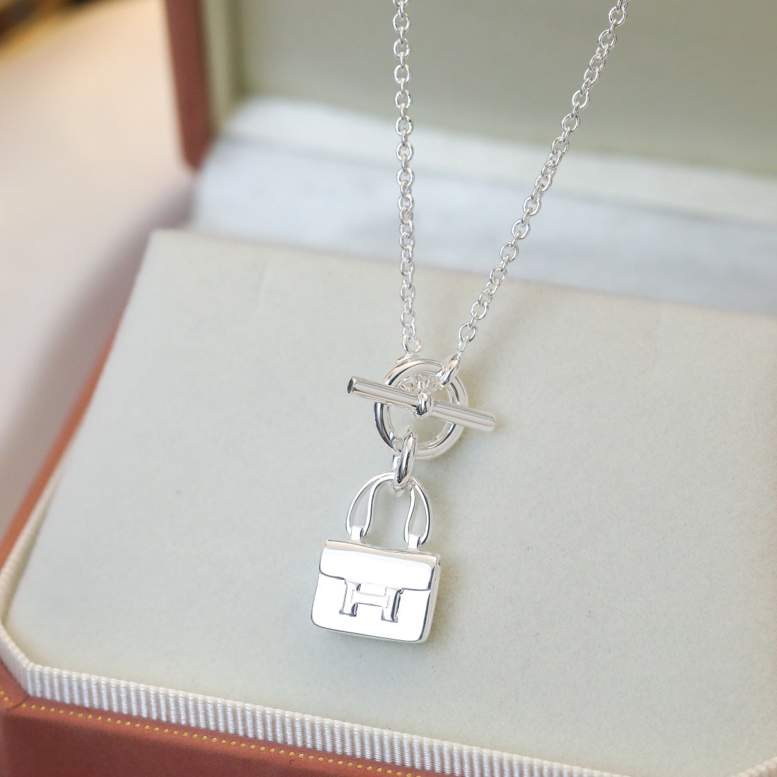[Lumina]POP H PEDANT SILVER NECKLACE