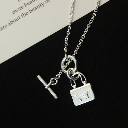 [Lumina]POP H PEDANT SILVER NECKLACE