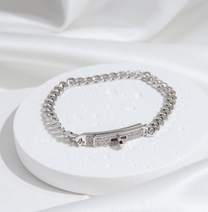 [Lumina]KELLY CHAIN SILVER DIAMOND BRACELET