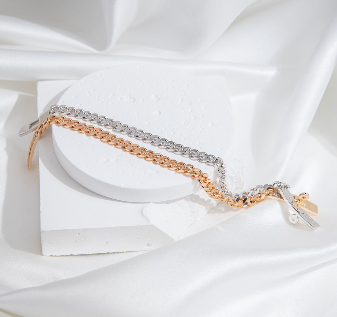 [Lumina]KELLY CHAIN SILVER DIAMOND BRACELET