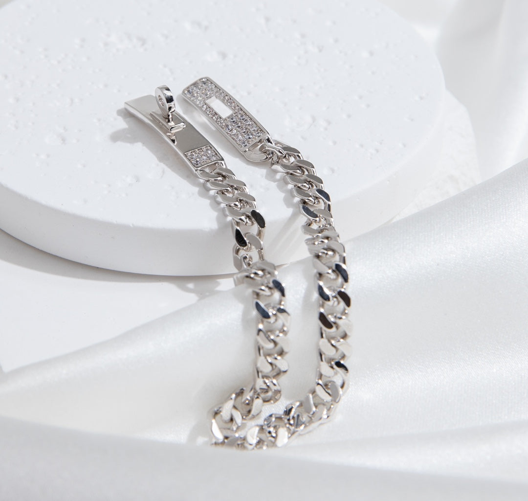 [Lumina]KELLY CHAIN SILVER DIAMOND BRACELET