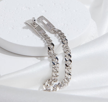 [Lumina]KELLY CHAIN SILVER DIAMOND BRACELET
