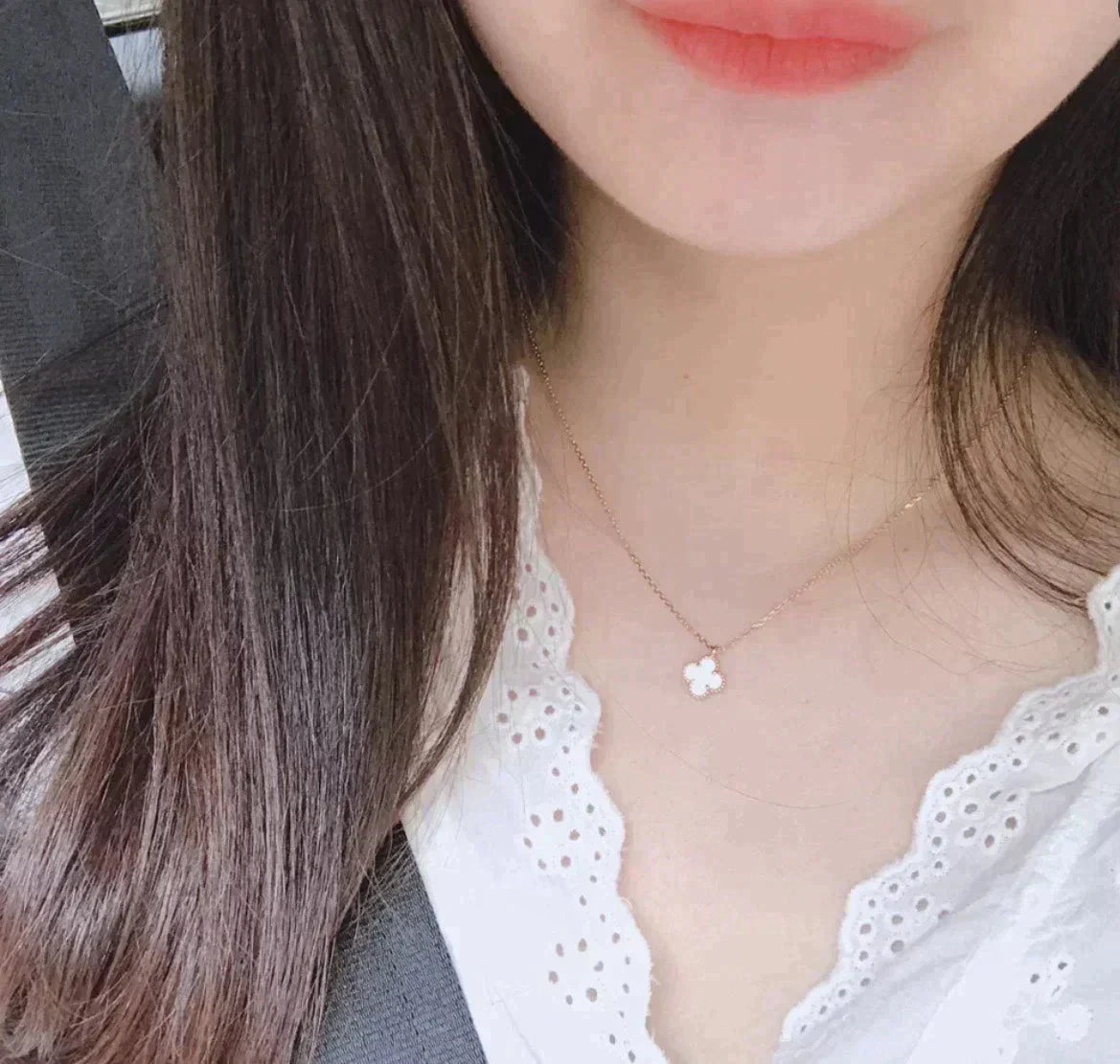 [Lumina]CLOVER MINI 9.5MM WHITE MOTHER-OF-PEARL NECKLACE