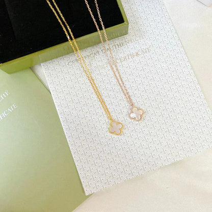 [Lumina]CLOVER MINI 9.5MM WHITE MOTHER-OF-PEARL NECKLACE