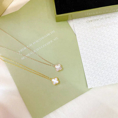 [Lumina]CLOVER MINI 9.5MM WHITE MOTHER-OF-PEARL NECKLACE