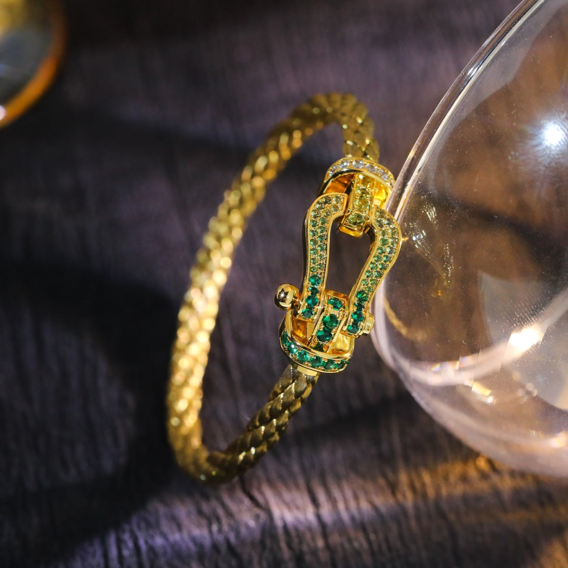 [Lumina]FORCE 10 GOLD GREEN DIAMOND PAVED