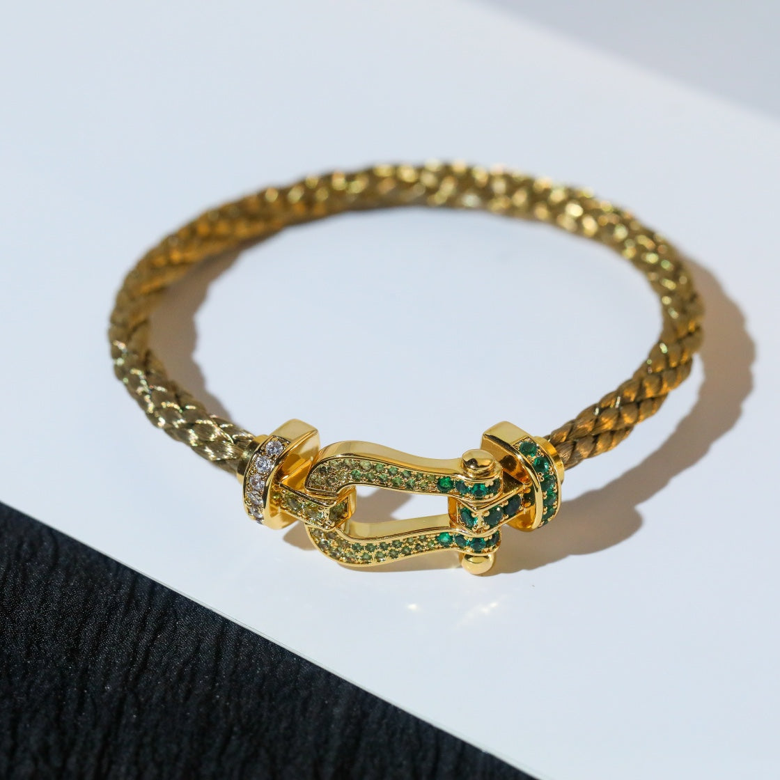 [Lumina]FORCE 10 GOLD GREEN DIAMOND PAVED