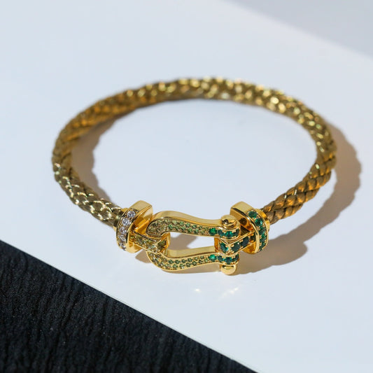 [Lumina]FORCE 10 GOLD GREEN DIAMOND PAVED