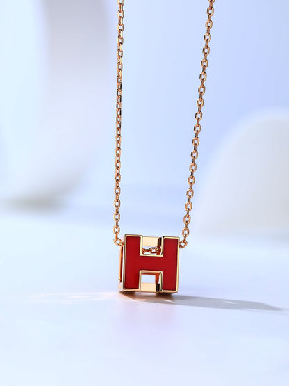 [Lumina]H CAGE PINK GOLD NECKLACE