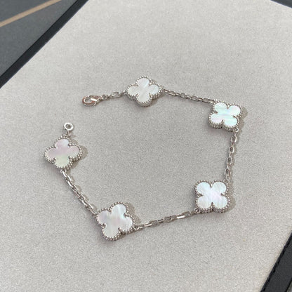 [Lumina]CLOVER WHITE PEARL MOP 5 MOTIF BRACELET COLLECTION
