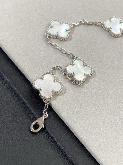 [Lumina]CLOVER WHITE PEARL MOP 5 MOTIF BRACELET COLLECTION