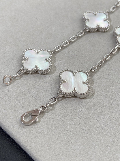 [Lumina]CLOVER WHITE PEARL MOP 5 MOTIF BRACELET COLLECTION