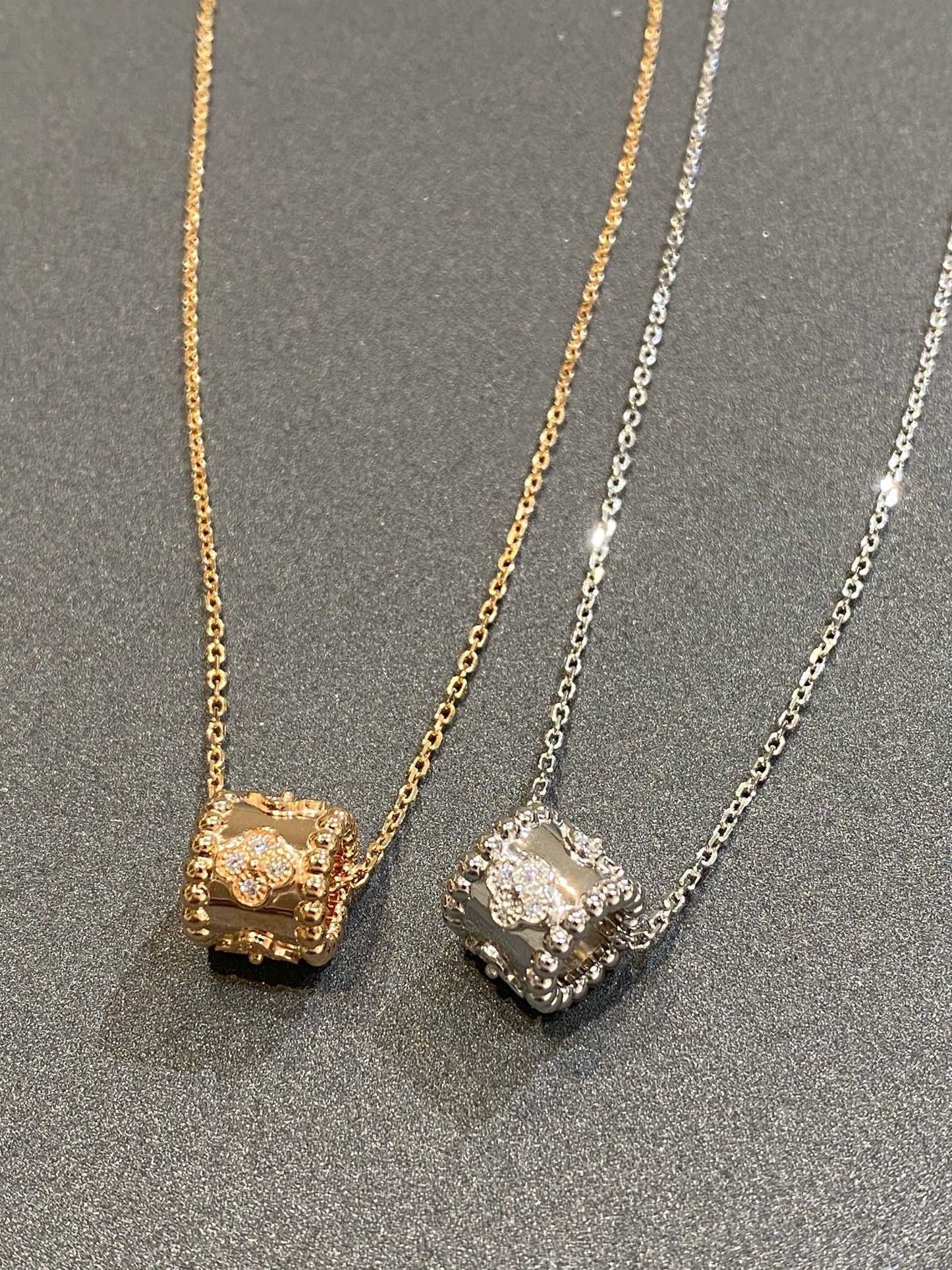 [Lumina]PERLEE PEDANT SIVLER DIAMOND NECKLACE
