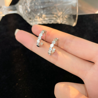 [Lumina]BEE LOVE DIAMOND HOOP EARRINGS