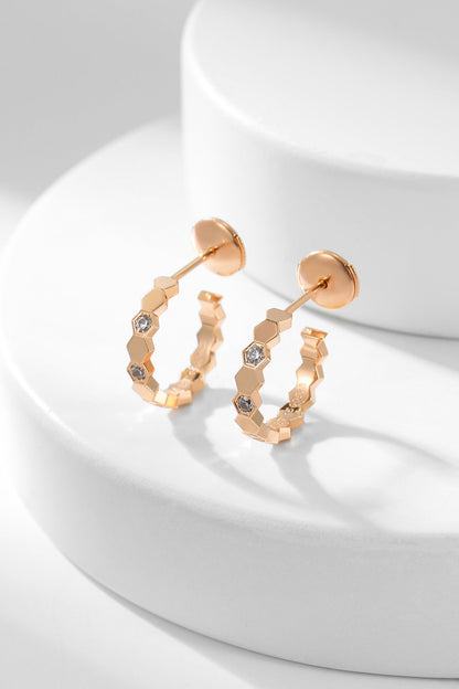 [Lumina]BEE LOVE DIAMOND HOOP EARRINGS