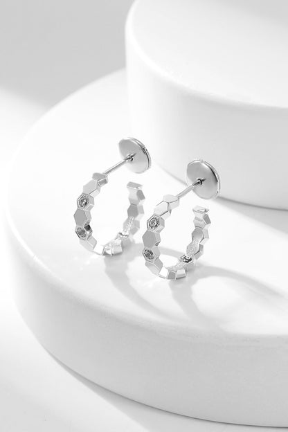 [Lumina]BEE LOVE DIAMOND HOOP EARRINGS