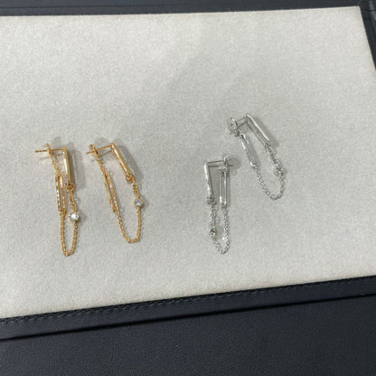 [Lumina]CHAINE CHAOS DIAMOND DROP EARRINGS