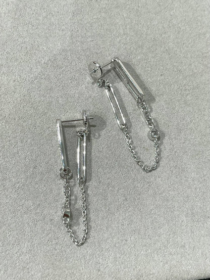 [Lumina]CHAINE CHAOS DIAMOND DROP EARRINGS