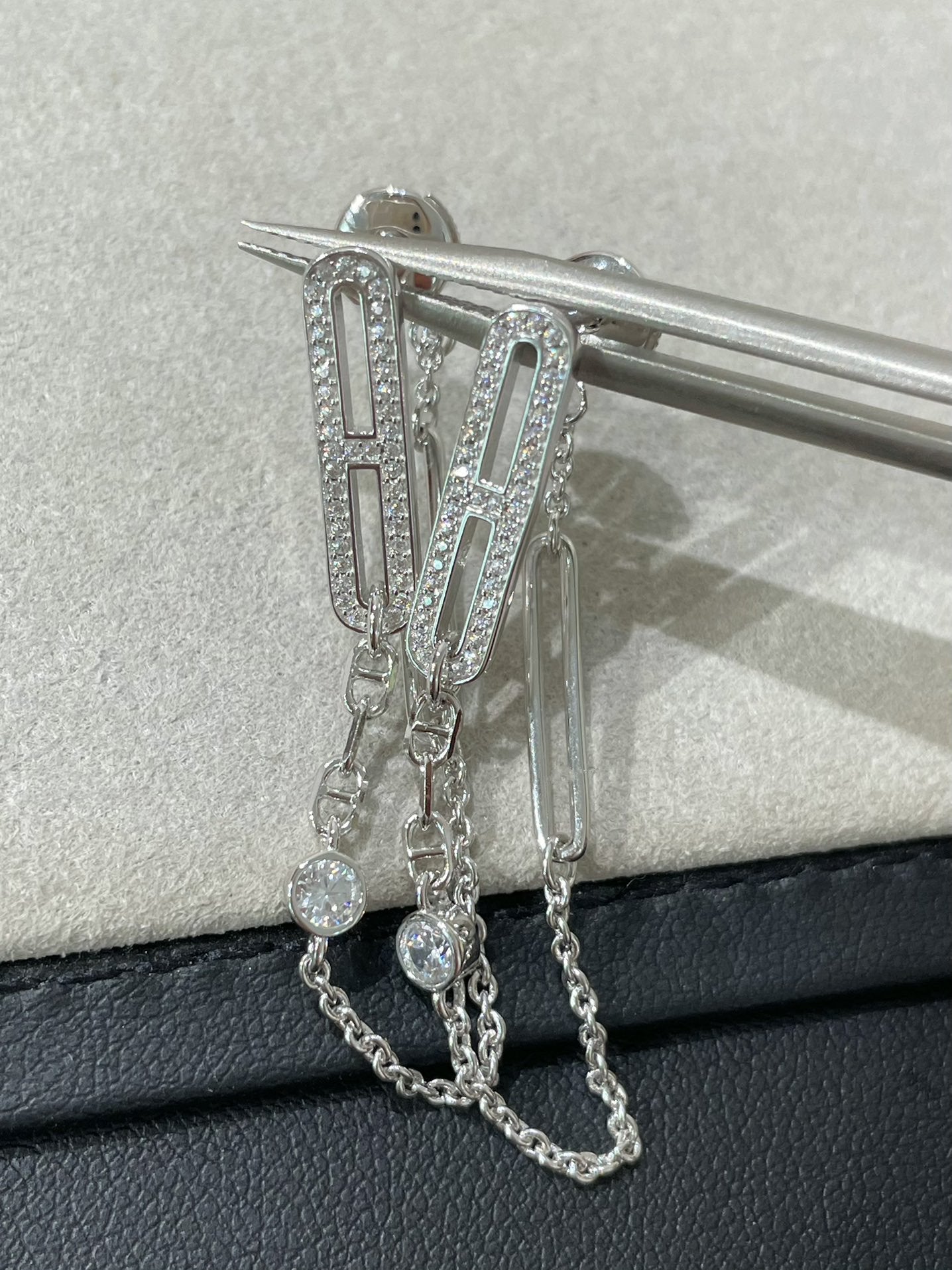 [Lumina]CHAINE CHAOS DIAMOND DROP EARRINGS