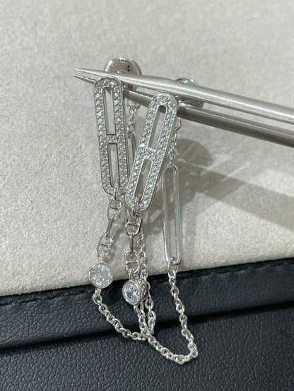 [Lumina]CHAINE CHAOS DIAMOND DROP EARRINGS