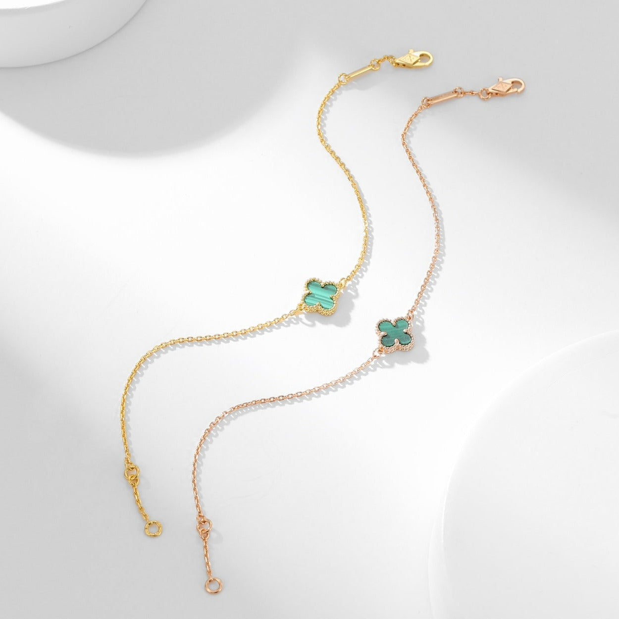 [Lumina]CLOVER BRACELET MALACHITE 1 MOTIF