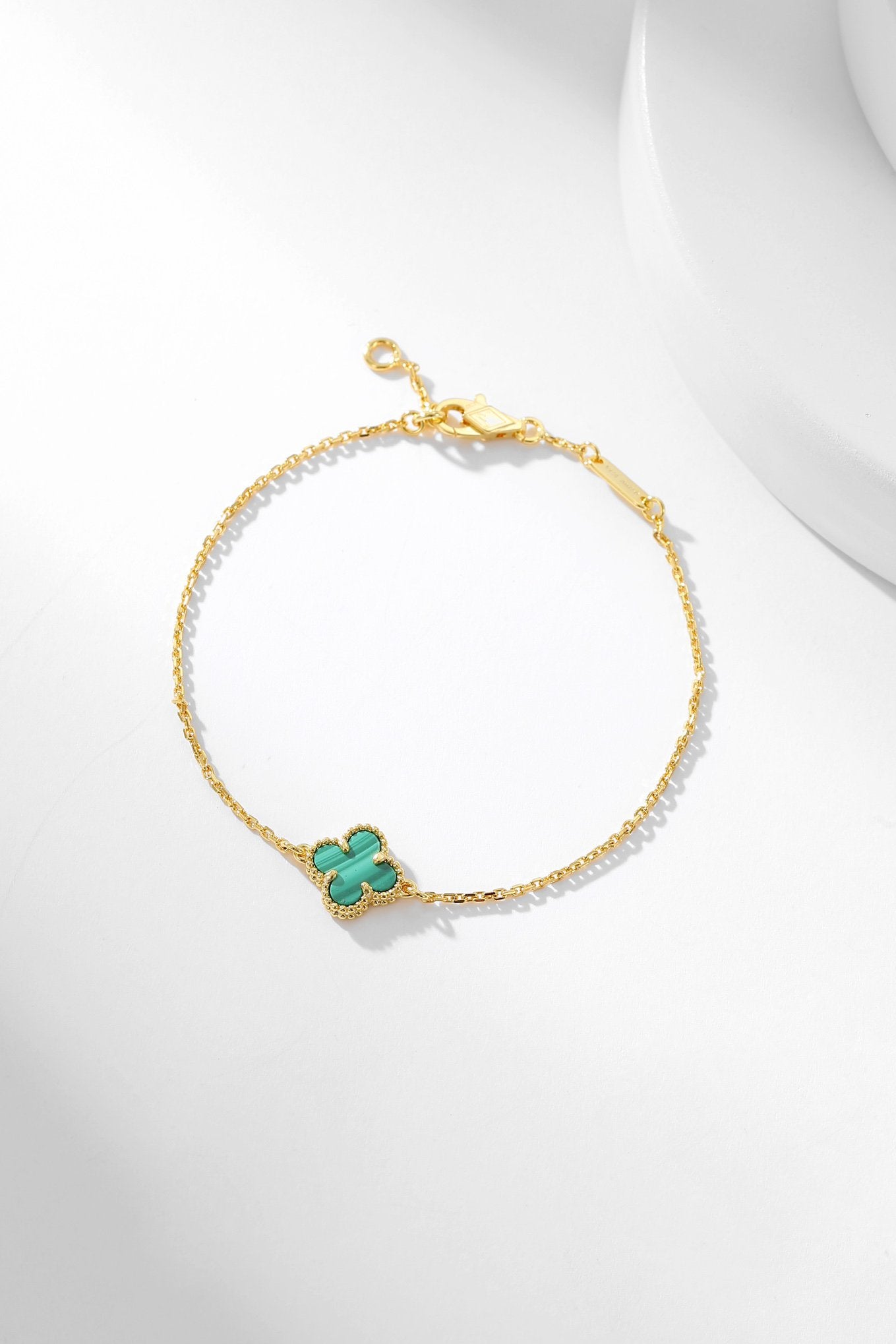 [Lumina]CLOVER BRACELET MALACHITE 1 MOTIF