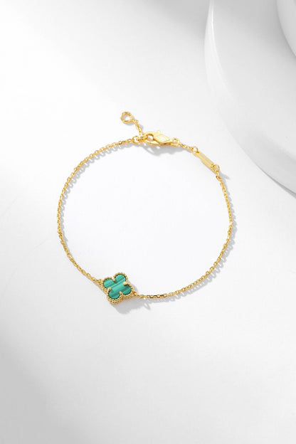 [Lumina]CLOVER BRACELET MALACHITE 1 MOTIF