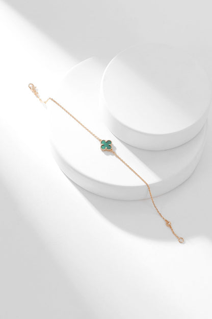 [Lumina]CLOVER BRACELET MALACHITE 1 MOTIF
