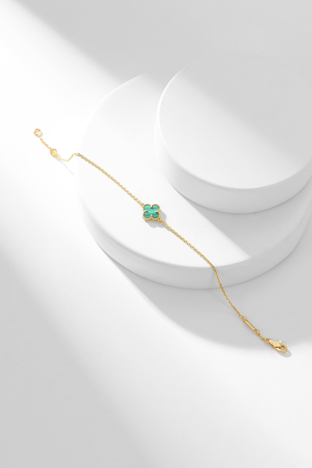 [Lumina]CLOVER BRACELET MALACHITE 1 MOTIF