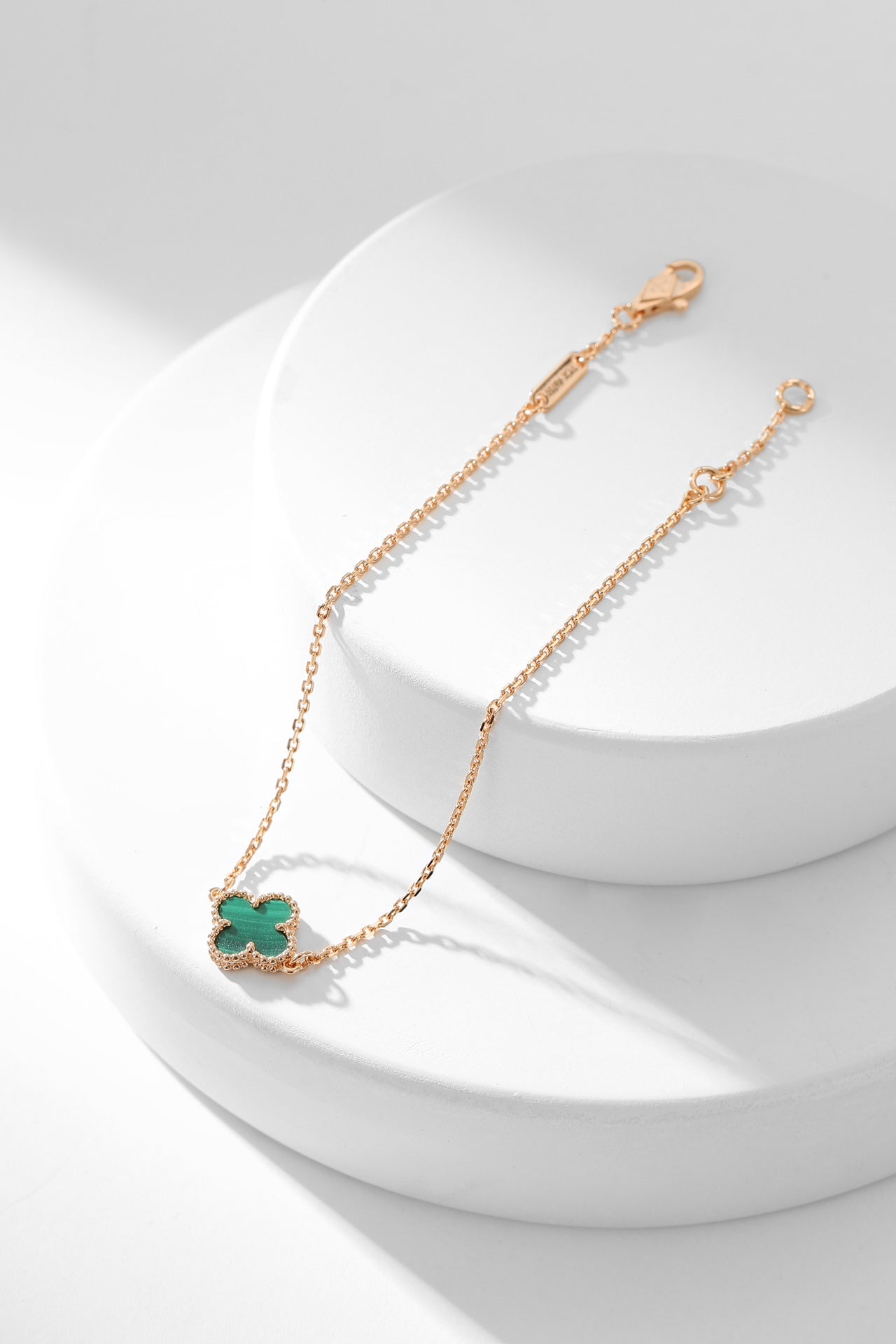 [Lumina]CLOVER BRACELET MALACHITE 1 MOTIF