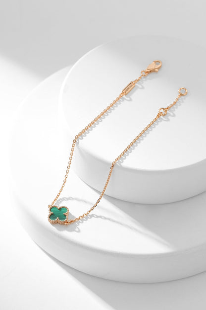 [Lumina]CLOVER BRACELET MALACHITE 1 MOTIF