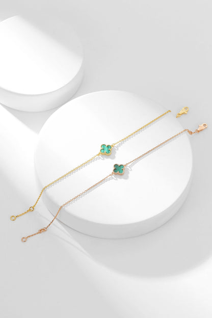 [Lumina]CLOVER BRACELET MALACHITE 1 MOTIF