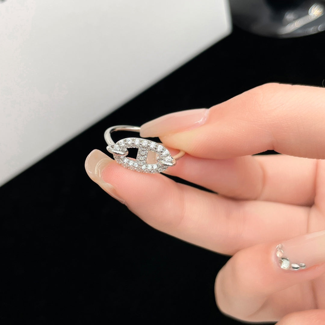 [Lumina]RONDE SMALL SILVER DIAMOND RING