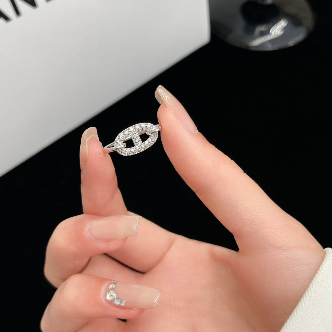 [Lumina]RONDE SMALL SILVER DIAMOND RING