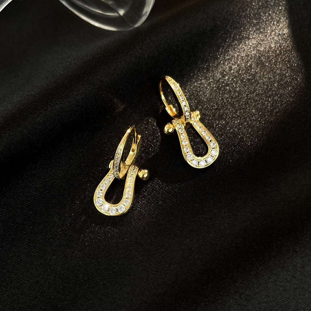 [Lumina]FORCE 10 FULL DIAMOND DROP EARRINGS MEDIUM MODEL