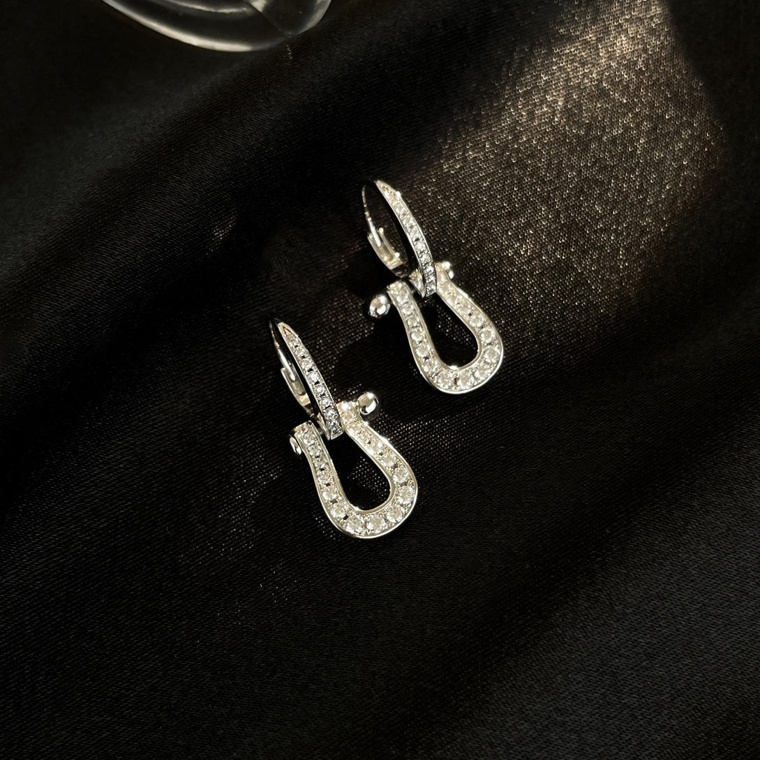 [Lumina]FORCE 10 FULL DIAMOND DROP EARRINGS MEDIUM MODEL