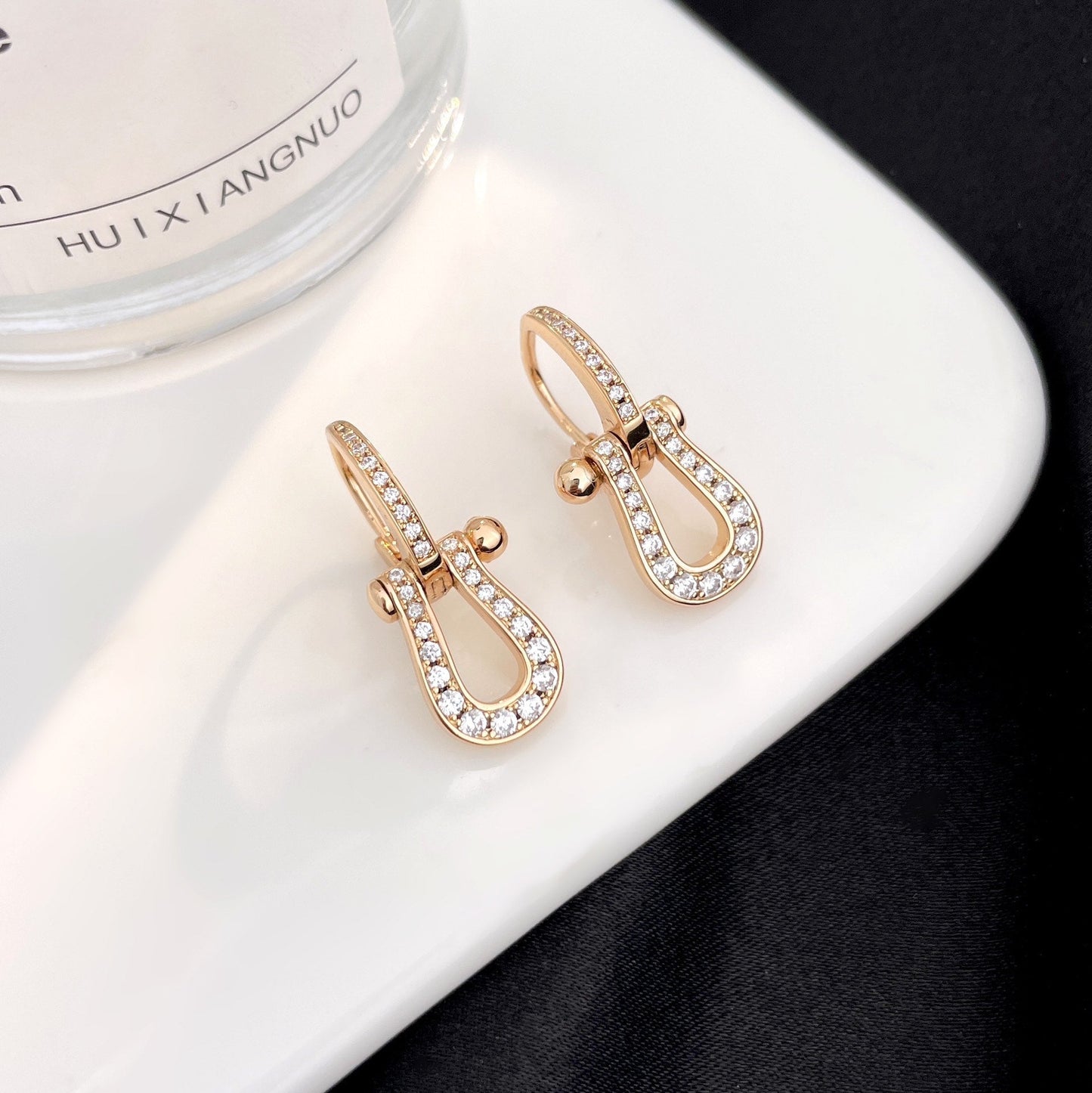 [Lumina]FORCE 10 FULL DIAMOND DROP EARRINGS MEDIUM MODEL
