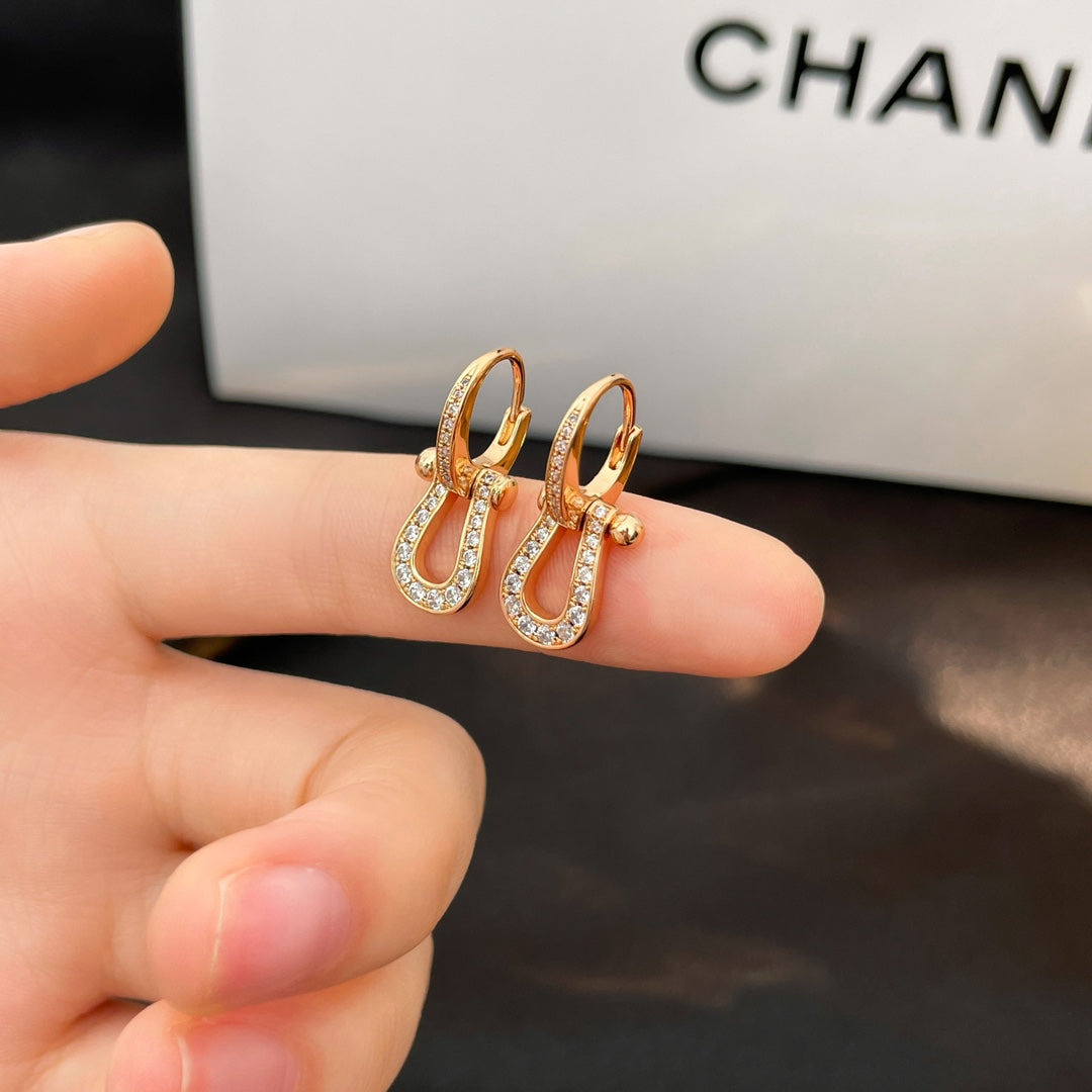 [Lumina]FORCE 10 FULL DIAMOND DROP EARRINGS MEDIUM MODEL