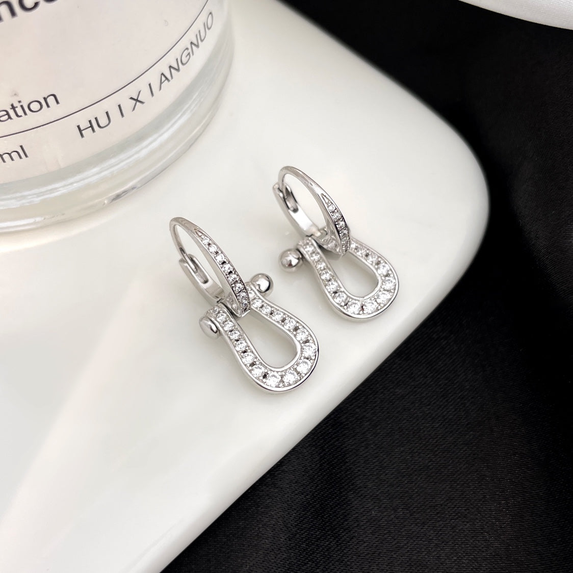 [Lumina]FORCE 10 FULL DIAMOND DROP EARRINGS MEDIUM MODEL
