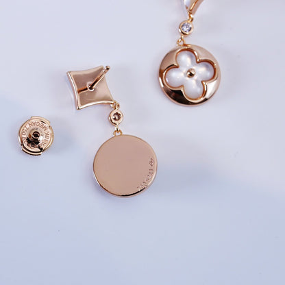 [Lumina]STAR AND SUN PINK GOLD MOP DROP EARRINGS