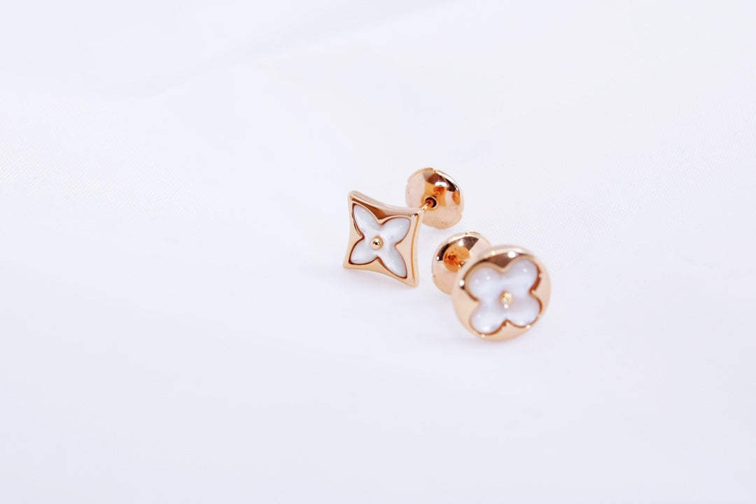 [Lumina]STAR AND SUN PINK GOLD MOP STUD EARRINGS