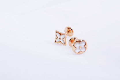 [Lumina]STAR AND SUN PINK GOLD MOP STUD EARRINGS