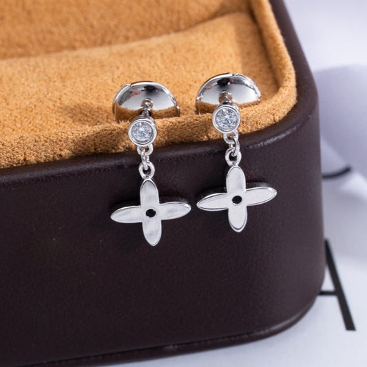 [Lumina]VIDYLLE SILVER DIAMOND MINI DROP EARRINGS