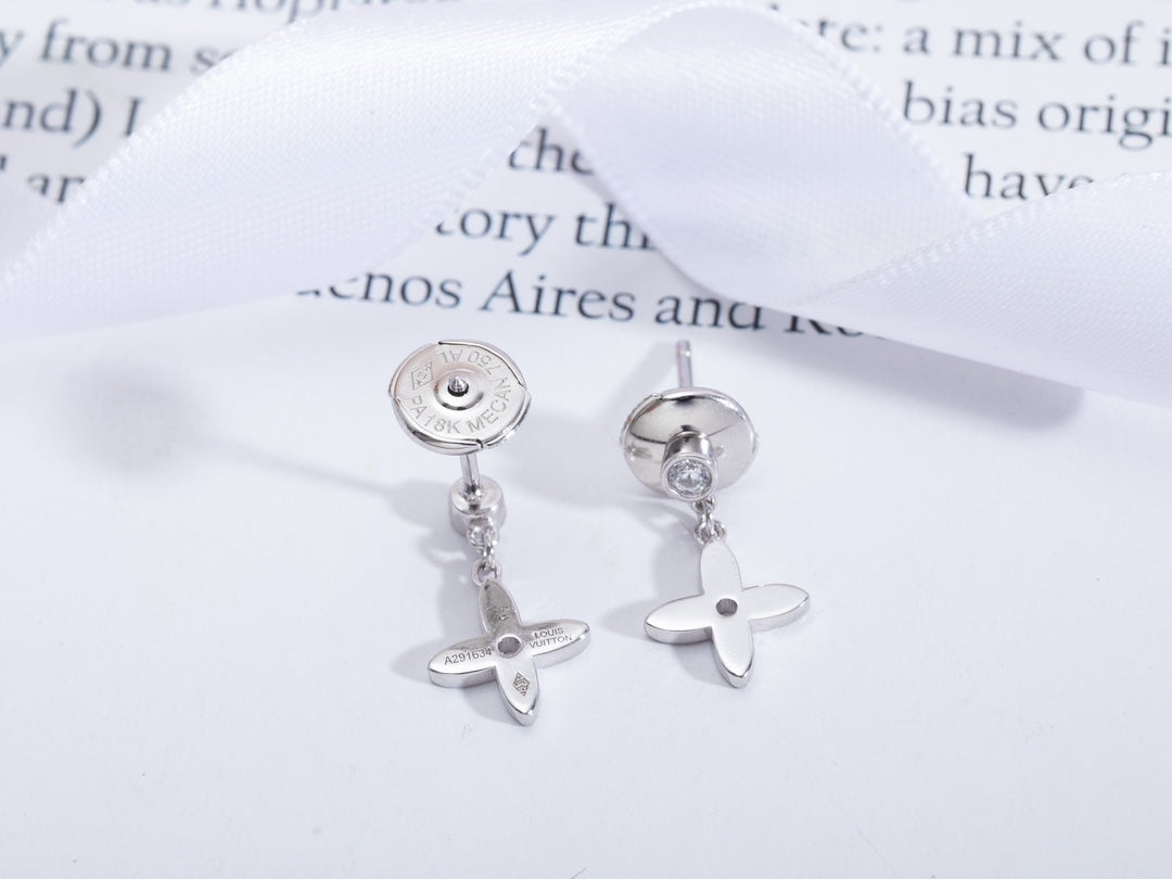 [Lumina]VIDYLLE SILVER DIAMOND MINI DROP EARRINGS