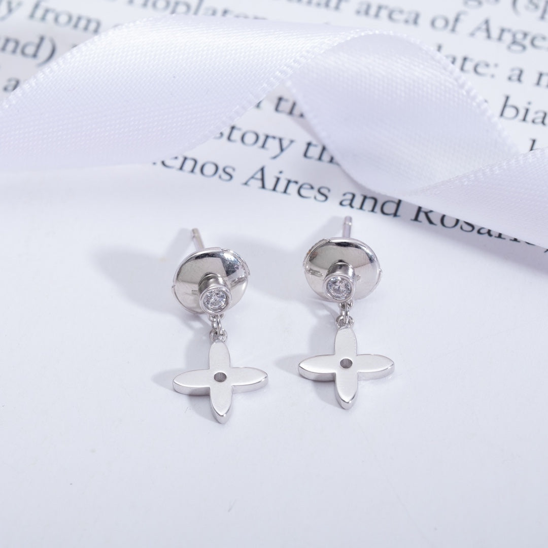 [Lumina]VIDYLLE SILVER DIAMOND MINI DROP EARRINGS
