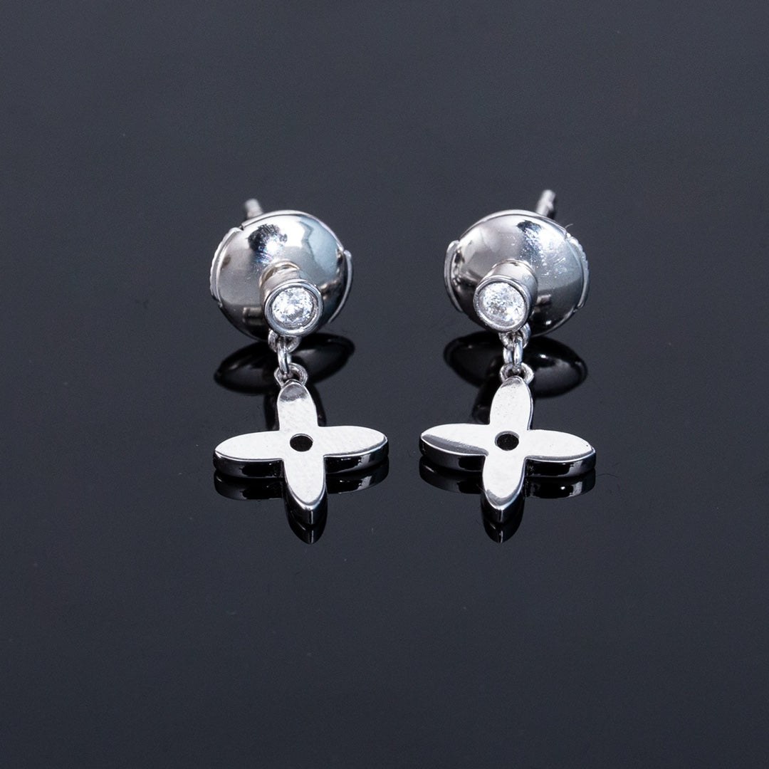 [Lumina]VIDYLLE SILVER DIAMOND MINI DROP EARRINGS