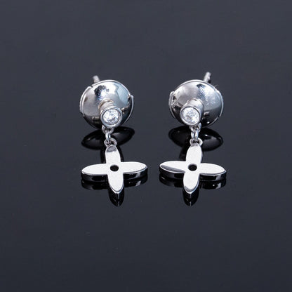 [Lumina]VIDYLLE SILVER DIAMOND MINI DROP EARRINGS