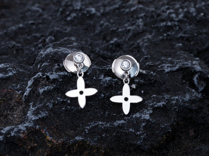 [Lumina]VIDYLLE SILVER DIAMOND MINI DROP EARRINGS