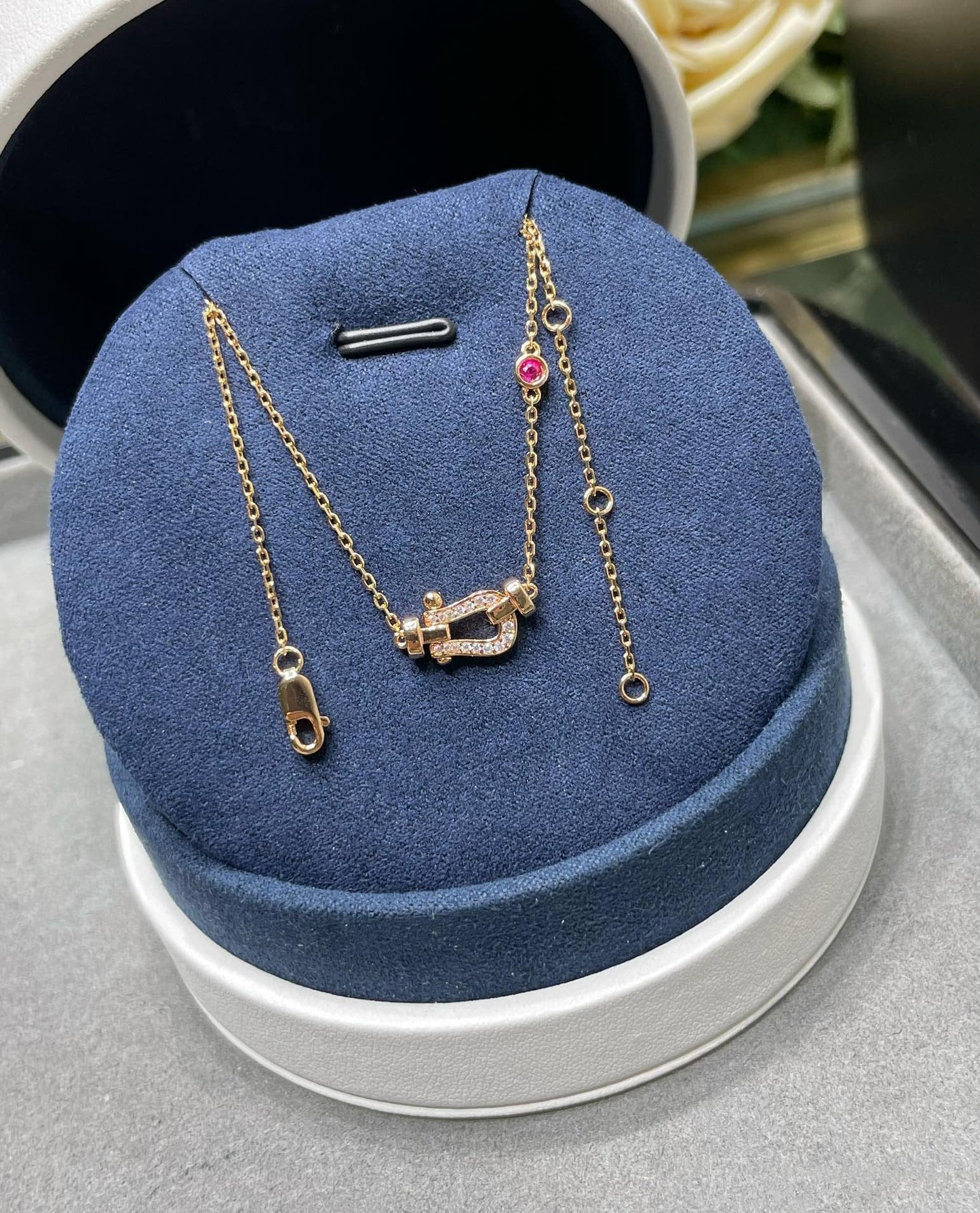 [Lumina]FORCE 10 DIAMOND PINK GOLD NECKLACE