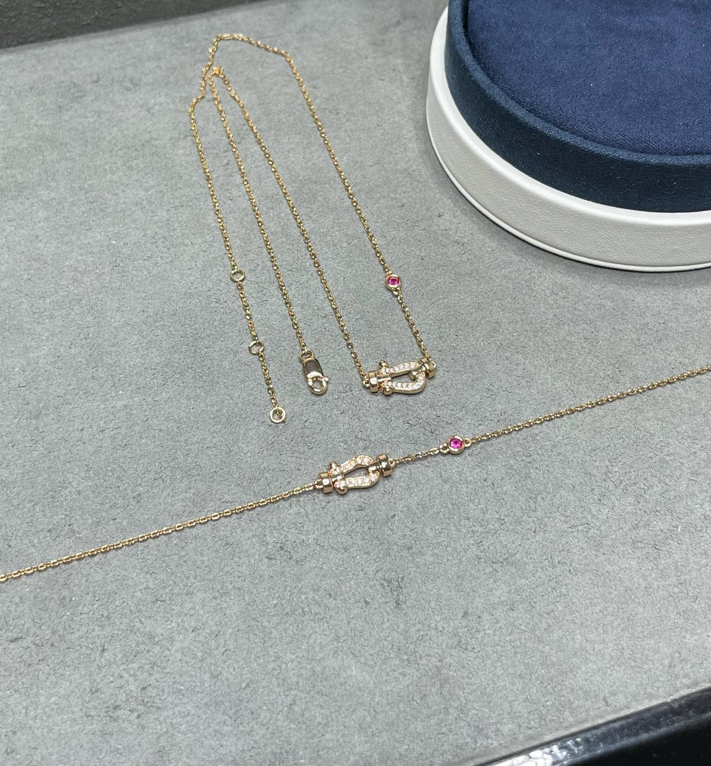 [Lumina]FORCE 10 DIAMOND PINK GOLD NECKLACE